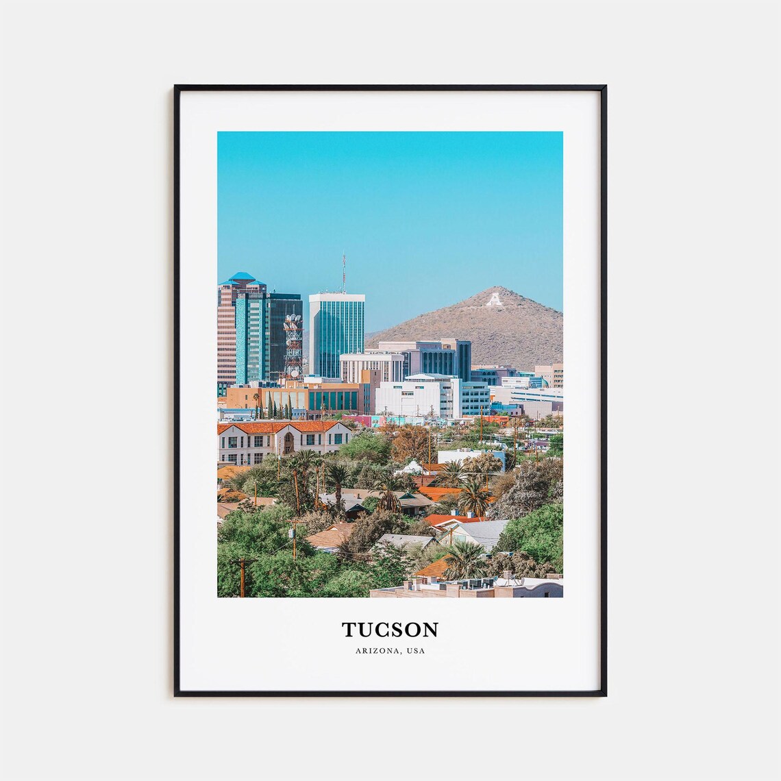 Tucson Print No 2 Tucson Photo Poster Tucson Travel Wall Art Tucson Map Print Tucson Photography Print Tucson Arizona Usa