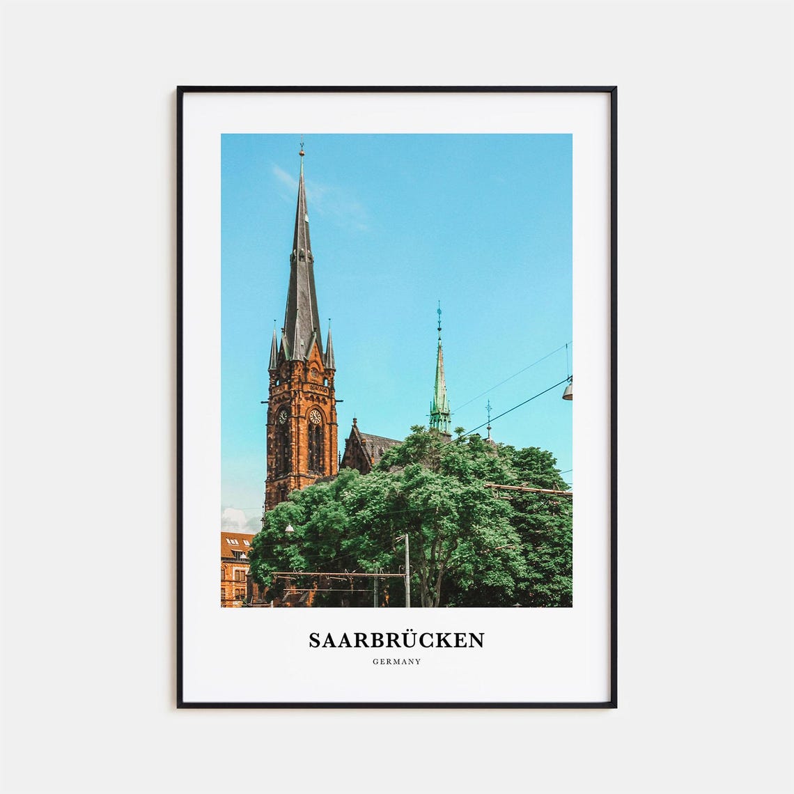 Saarbrucken Print Saarbrucken Photo Poster Saarbrucken Travel Wall Art Saarbrucken Map Print Saarbrucken Photography Print Germany