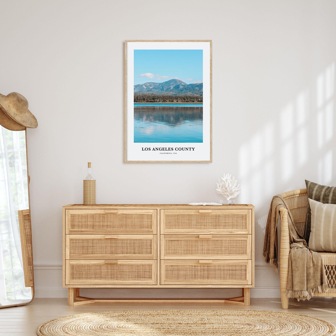 Los Angeles County California Mountain Lake Reflection Photo Poster - Image 2