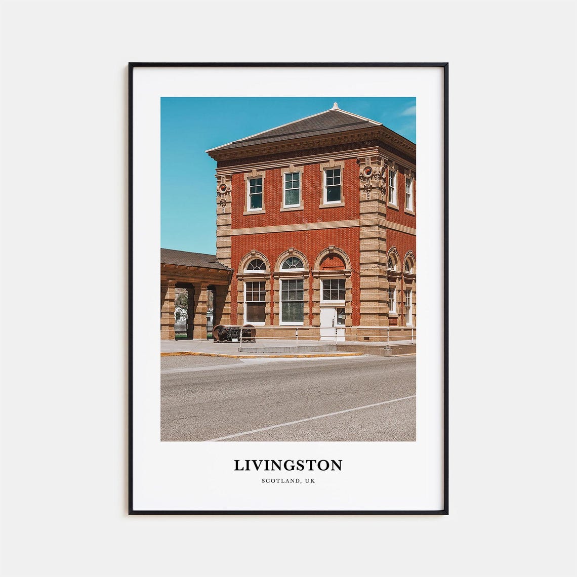 Livingston Print Livingston Photo Poster Livingston Travel Wall Art Livingston Map Print Livingston Photography Print Scotland Uk
