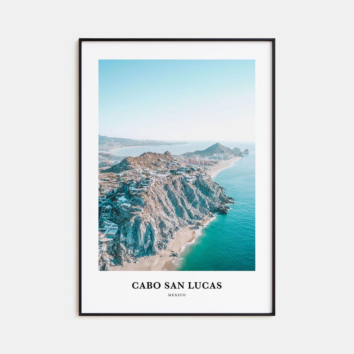 Cabo San Lucas Mexico Dramatic Rocky Coastline Aerial Photo Poster