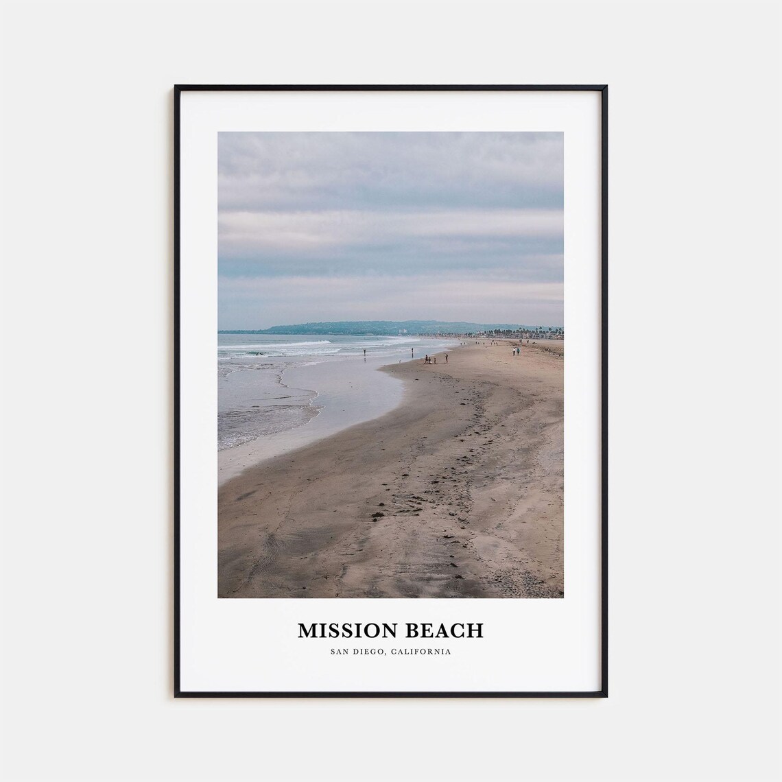 Mission Beach San Diego California Shoreline Surf Walk Poster