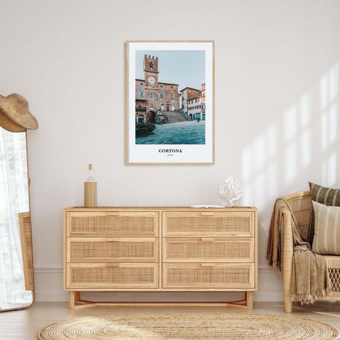 Cortona Travel Poster, Italy Place and Map Art - Image 2