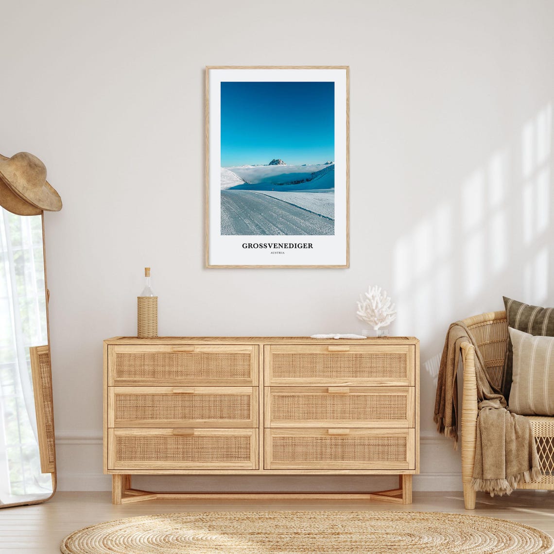 Grossvenediger Snowy Ski Slope Austria Alps Photo Travel Poster - Image 2