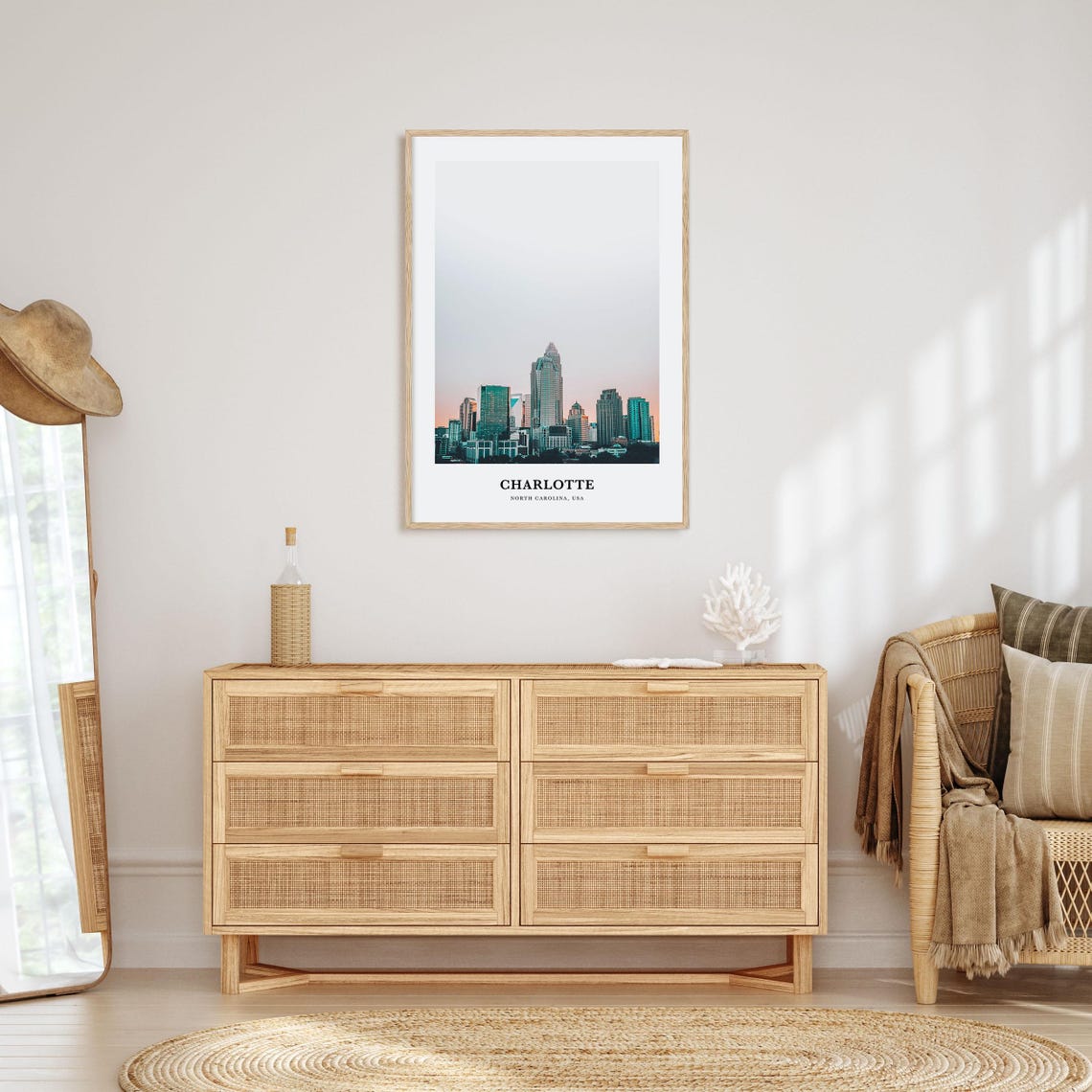 Charlotte Print No 1 Charlotte Photo Poster Charlotte Travel Wall Art Charlotte Map Print Charlotte Photography North Carolina Usa - Image 2