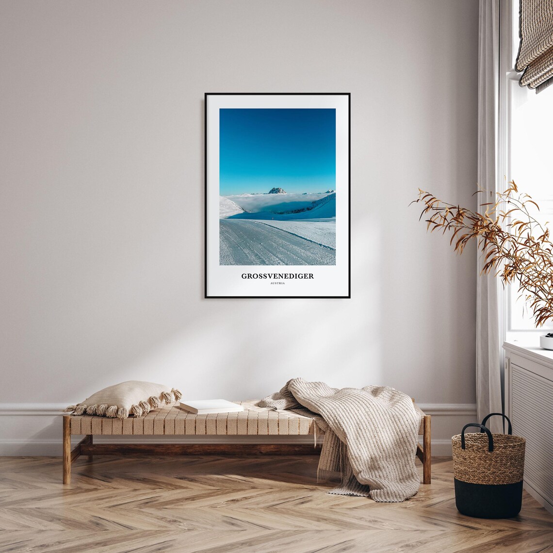 Grossvenediger Snowy Ski Slope Austria Alps Photo Travel Poster - Image 3