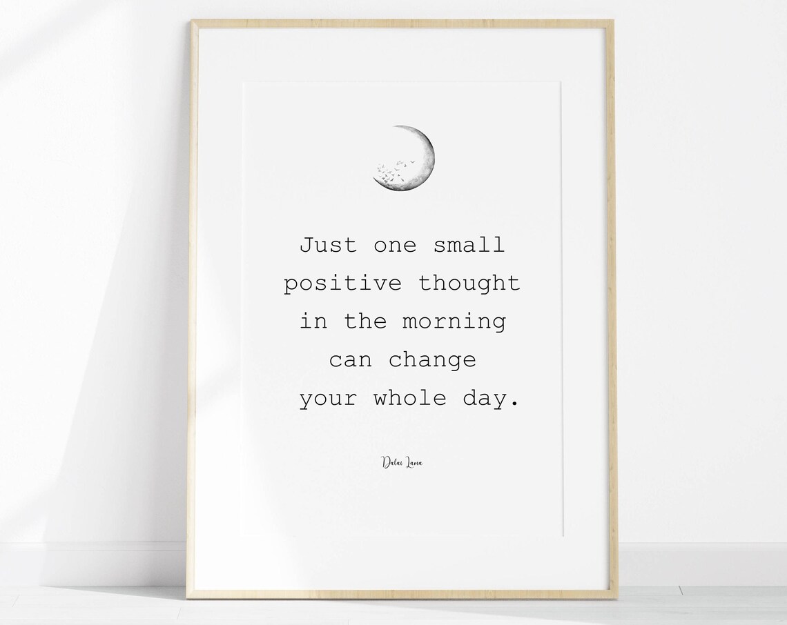 Dalai Lama Positive Quote Poster, Minimalist Meditation