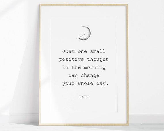 Dalai Lama Positive Quote Poster, Minimalist Meditation