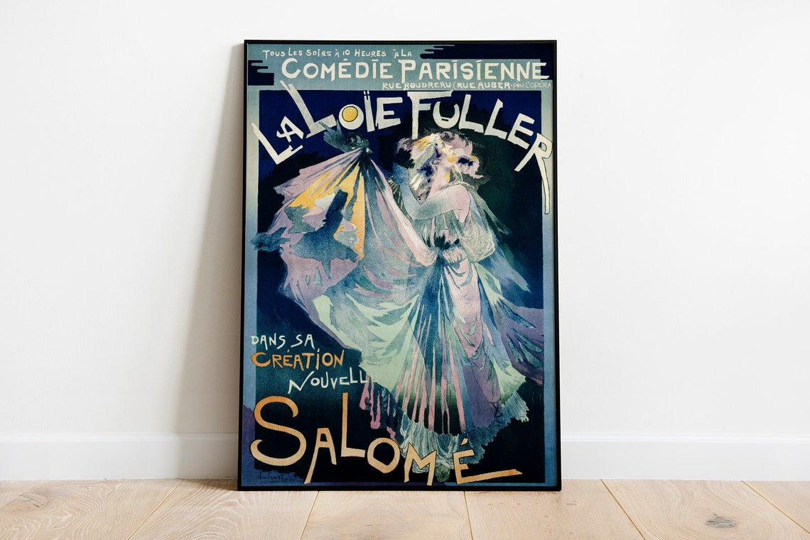 Loie Fuller Salome Georges de Feure 1895 Vintage Theater Poster - Image 3