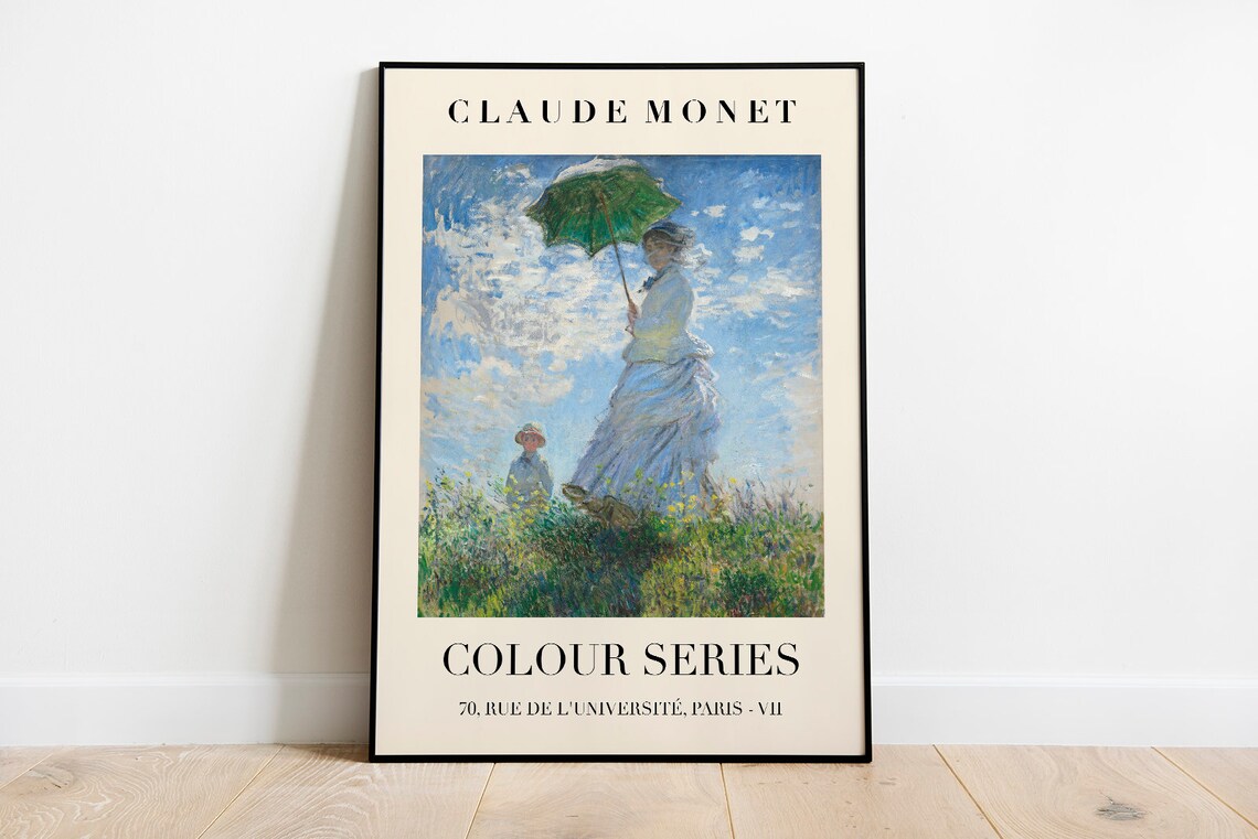 Claude Monet Woman with a Parasol Colour Series Exhibition Print - Image 2