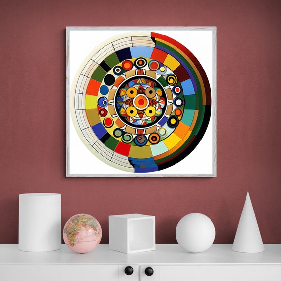Mandala Art Zen Wall Art Home Decor Mandala Wall Decor Custom Size Colourful Art Prints Art Wall Print Decor