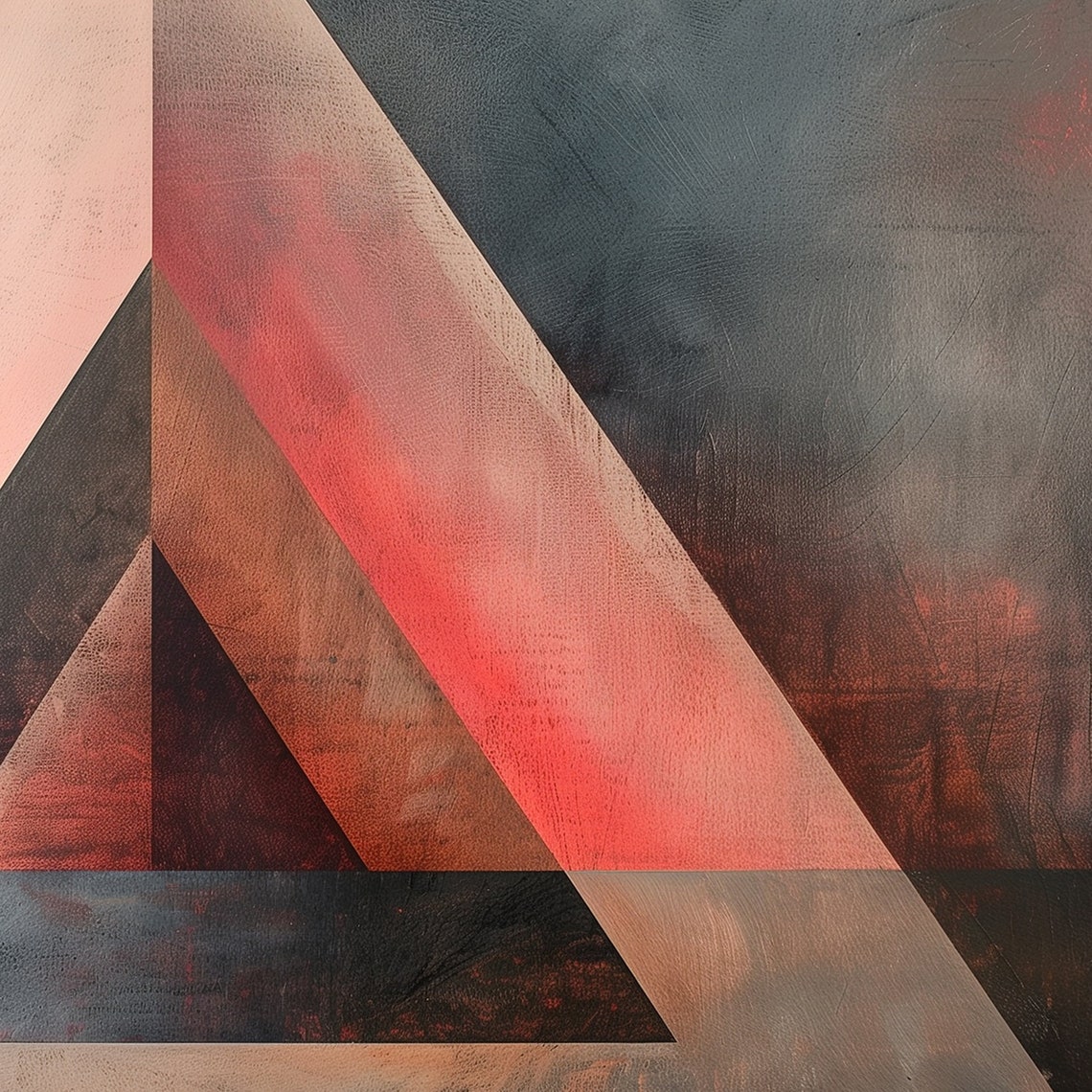 Impossible Triangle Geometric Abstract Optical Illusion Artwork Poster - Image 6