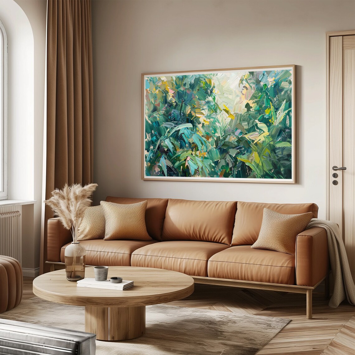 Dense Jungle Oil Painting Wall Art Print Frame Tv Art Tv - Image 3