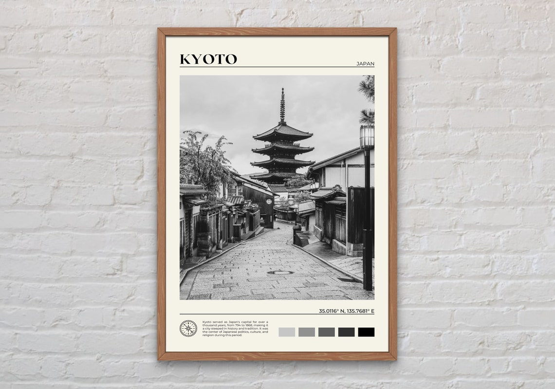 Black And White Kyoto Print Kyoto Wall Art Kyoto Poster Kyoto Photo Kyoto Poster Print Kyoto Wall Decor Japan Poster Japan Print