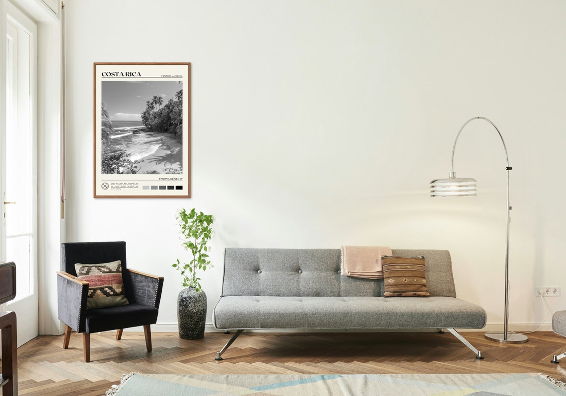 Black And White Costa Rica Print Costa Rica Wall Art Costa Rica Poster Costa Rica Photo Costa Rica Poster Print Costa Rica Decor - Image 3