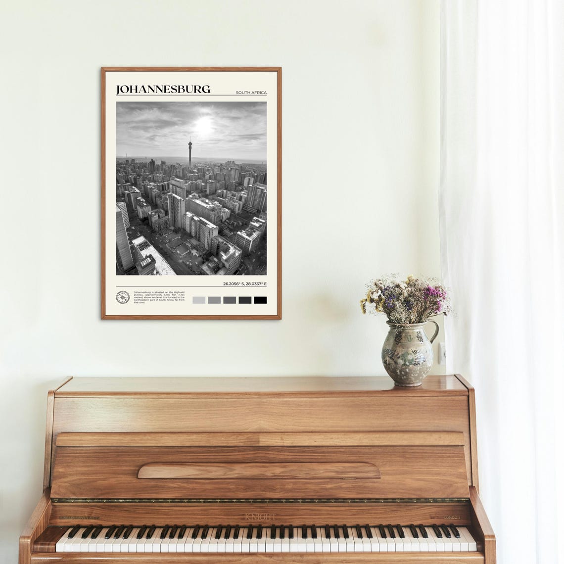 Black And White Johannesburg Print Johannesburg Wall Art Johannesburg Poster Johannesburg Photo Johannesburg Poster Print - Image 2