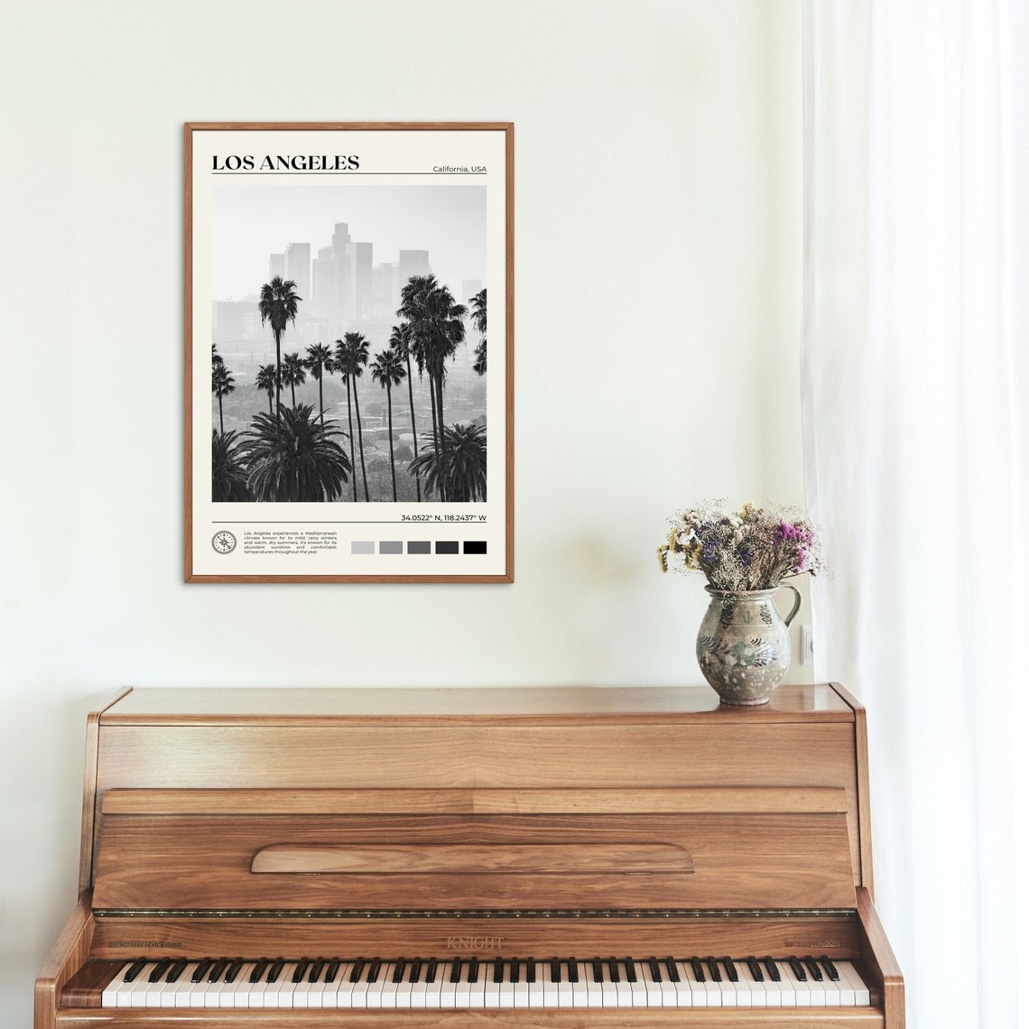 Black And White Los Angeles Print Los Angeles Wall Art Los Angeles Poster Los Angeles Photo Los Angeles Poster Print California - Image 2