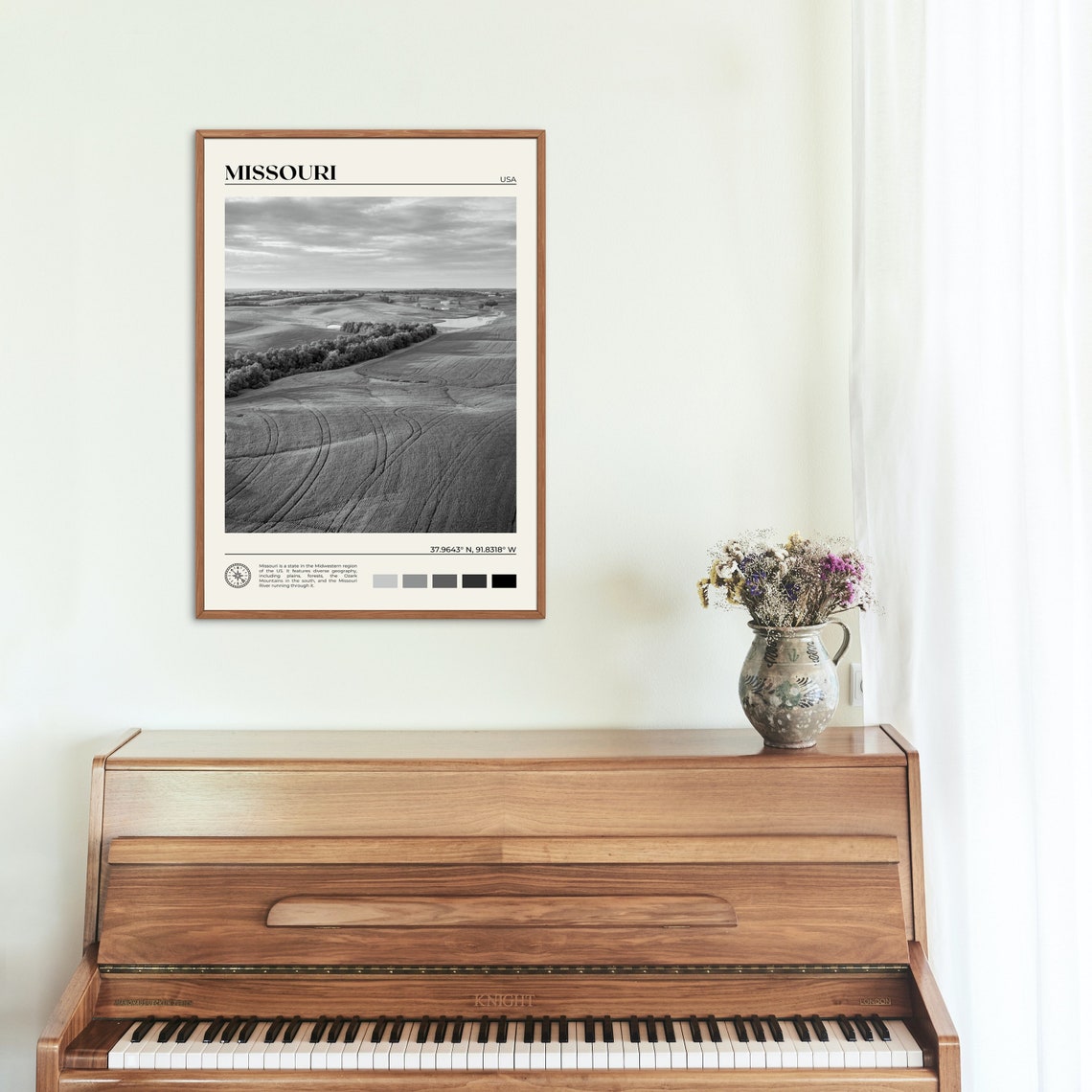 Black And White Missouri Print Missouri Wall Art Missouri Poster Missouri Photo Missouri Poster Print Missouri Wall Decor Usa Print - Image 2