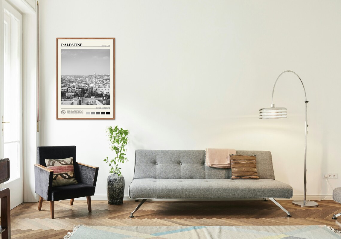Palestine Black And White Wall Art Poster Print - Image 3