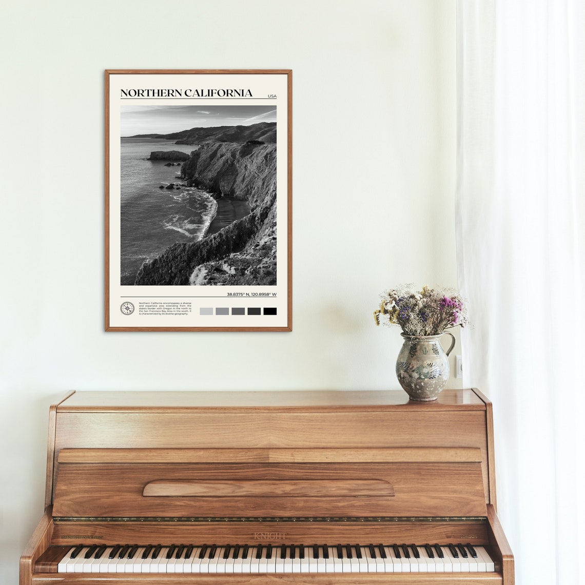 Black And White Northern California Print California Wall Art Northern California Poster California Photo California Poster Print - Image 2