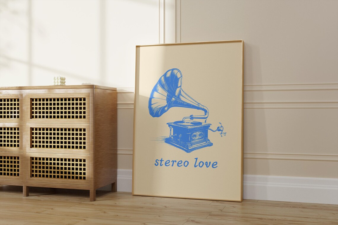 Stereo Love Minimalist Trendy House Decor Poster - Image 4