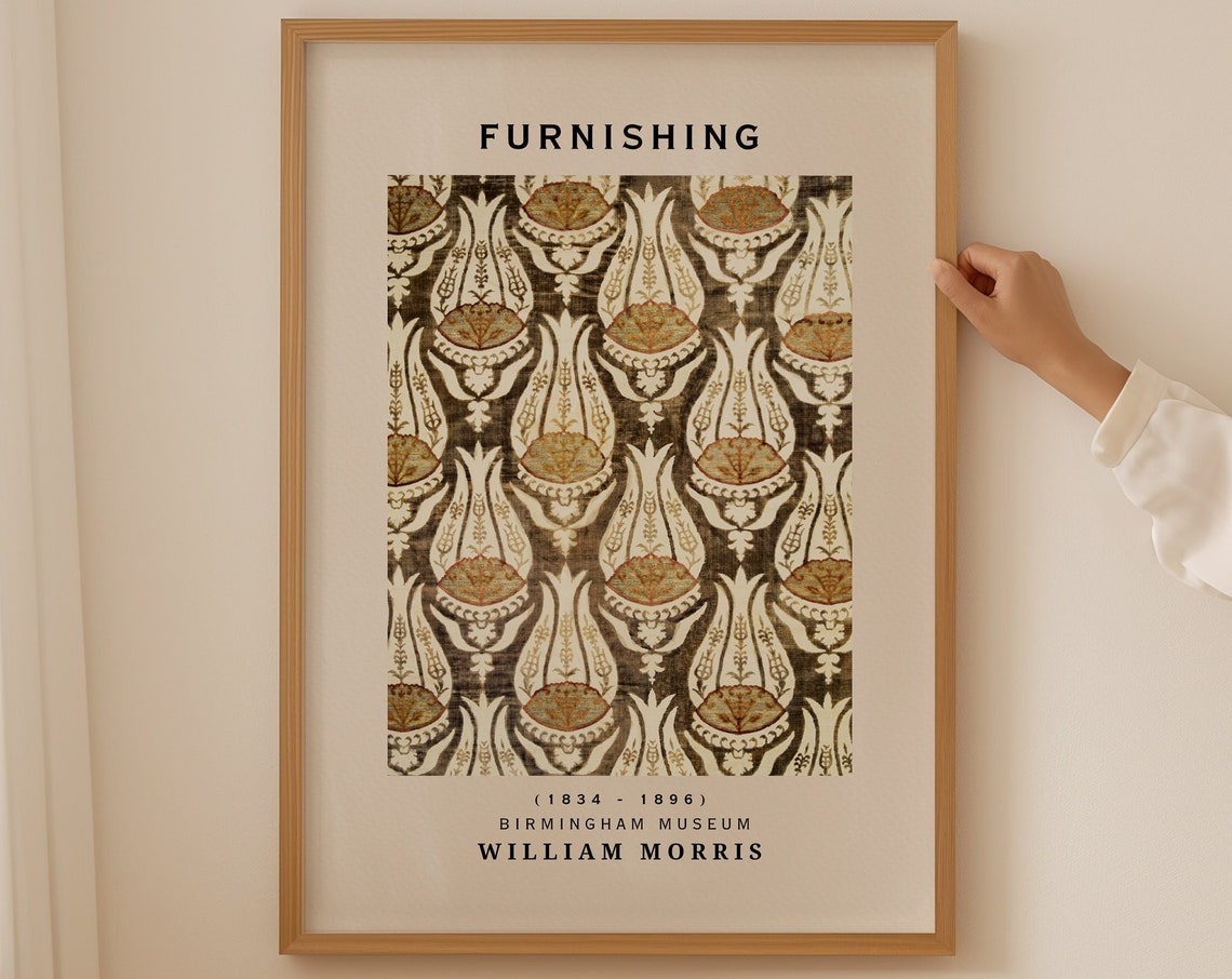 William Morris Furnishing 1834 1896 Floral Textile Pattern Poster