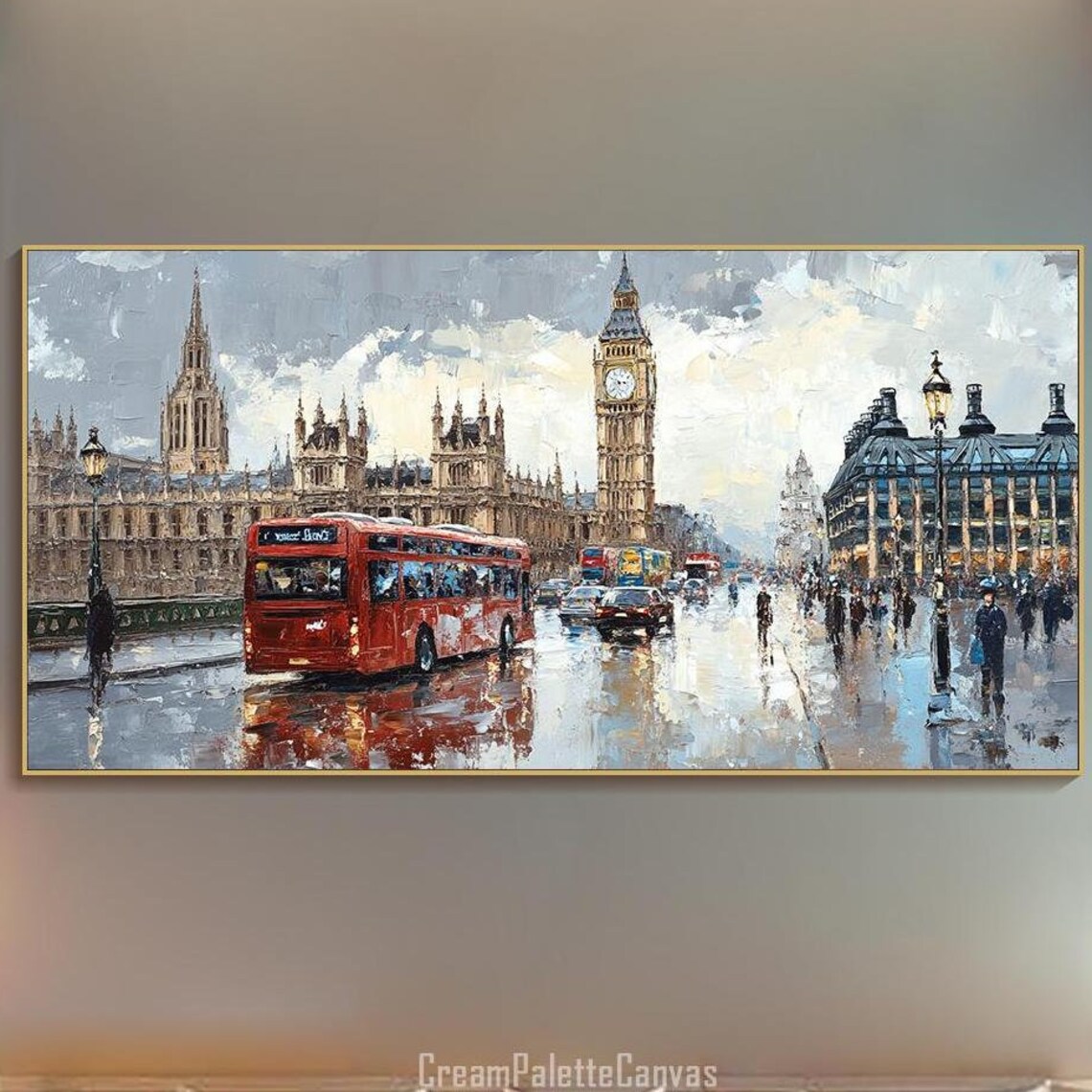 Modern London Street Scene, Abstract Art Print