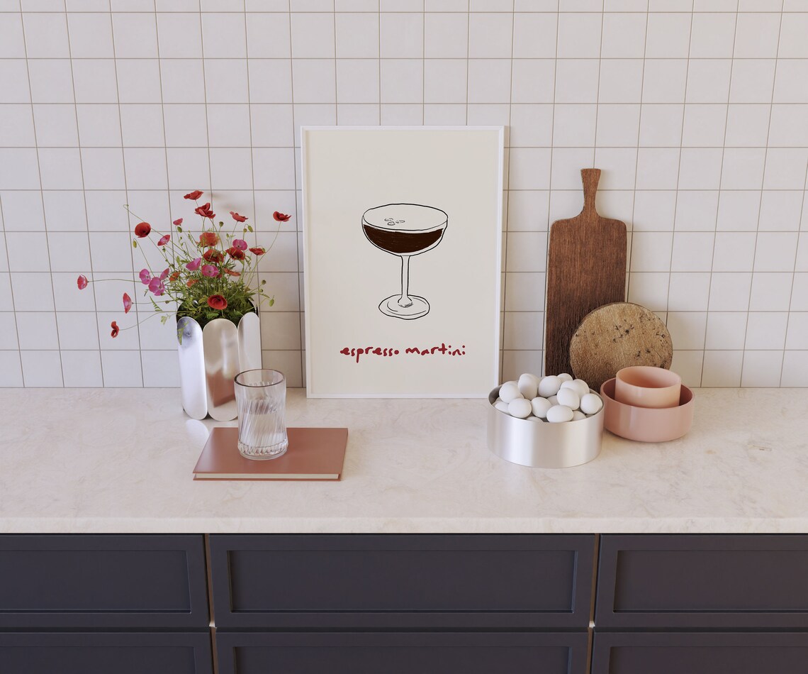 Espresso Martini Print, Bar Cocktail Poster - Image 2