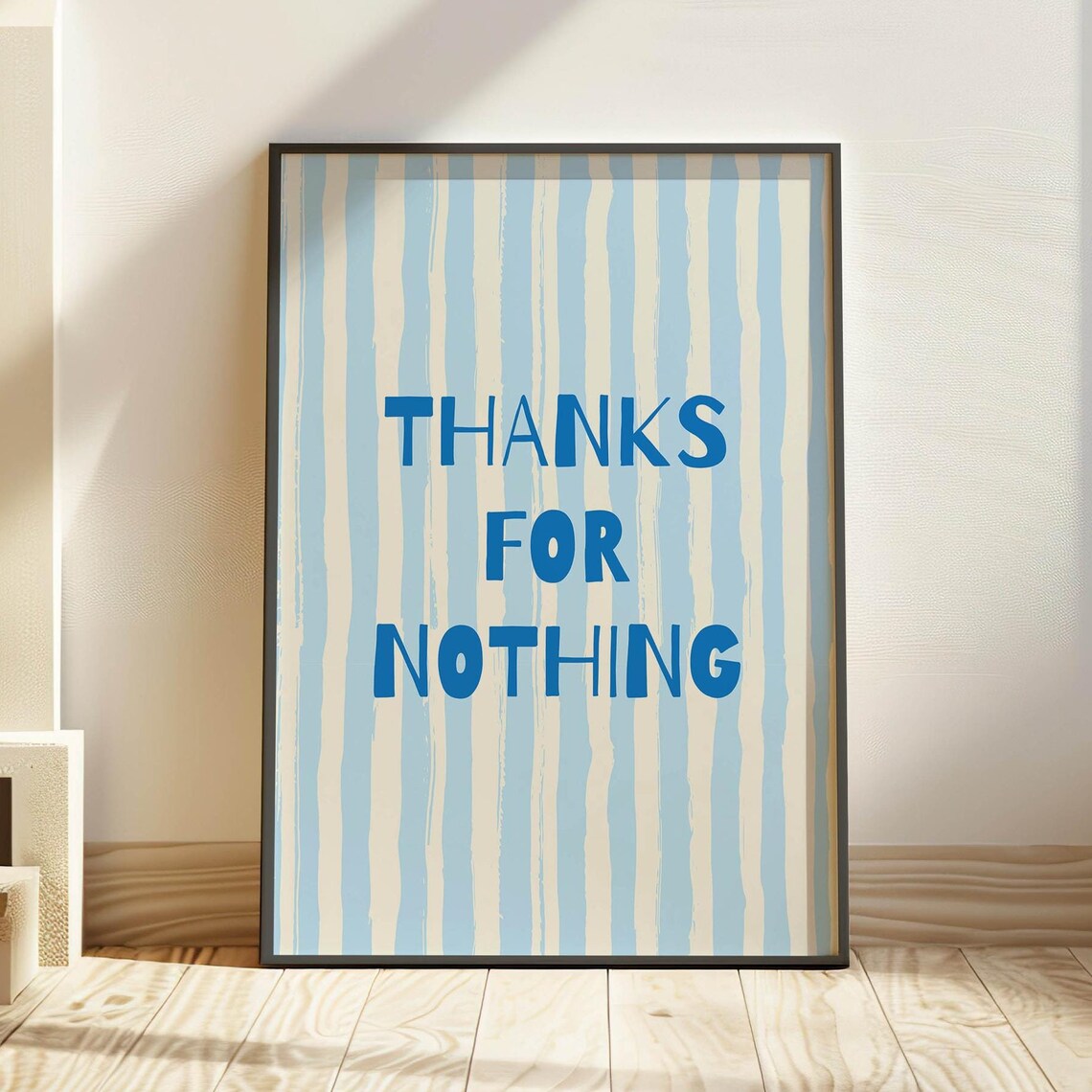 Thanks For Nothing, Funny Minimalist Office Decor