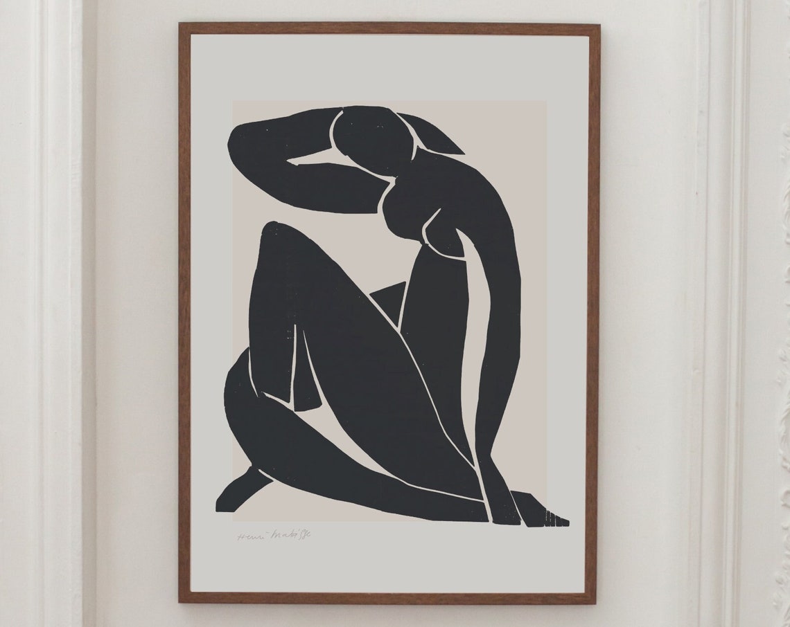 Woman Figure Artwork, Black and White