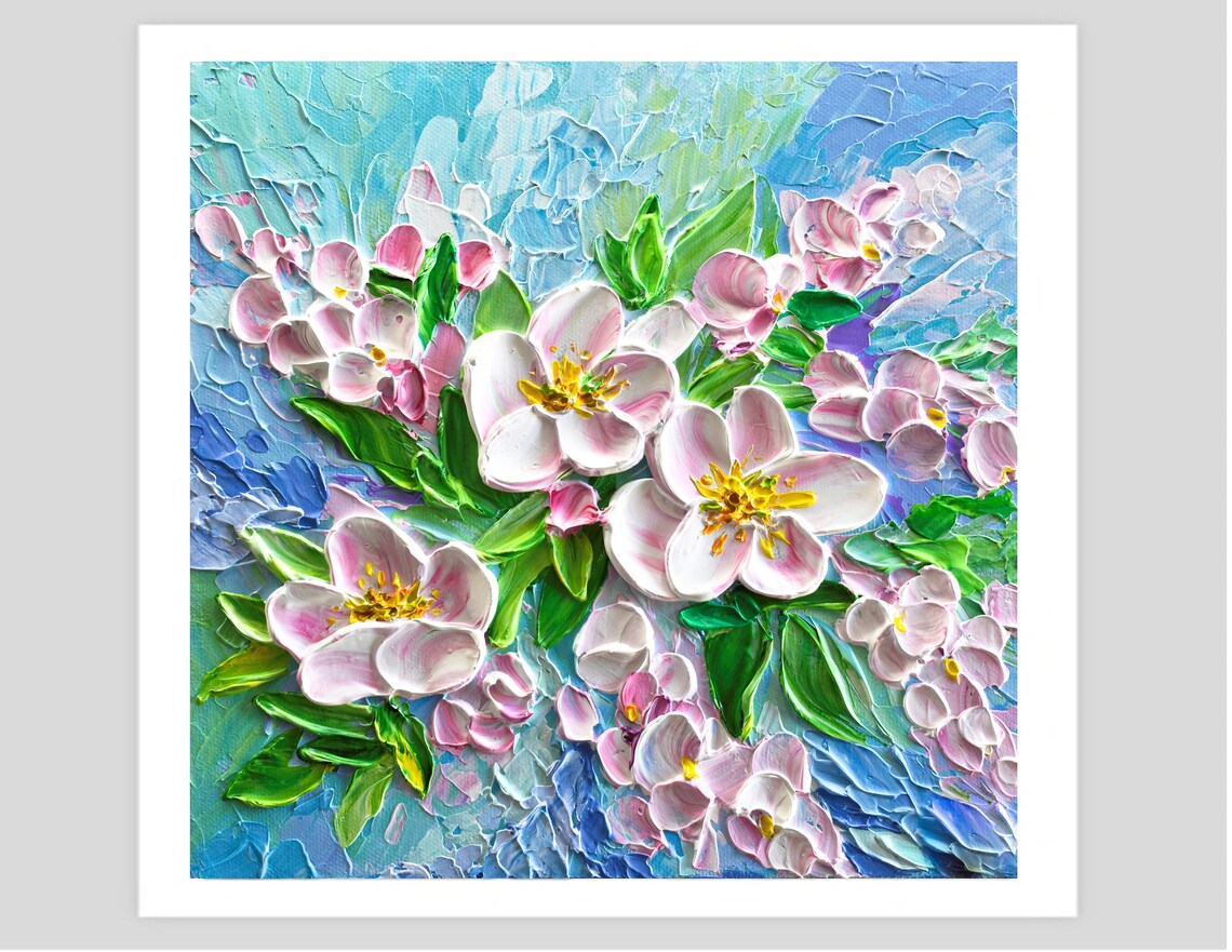 Cherry Blossom Spring Flowers Art Print, Gift For Her