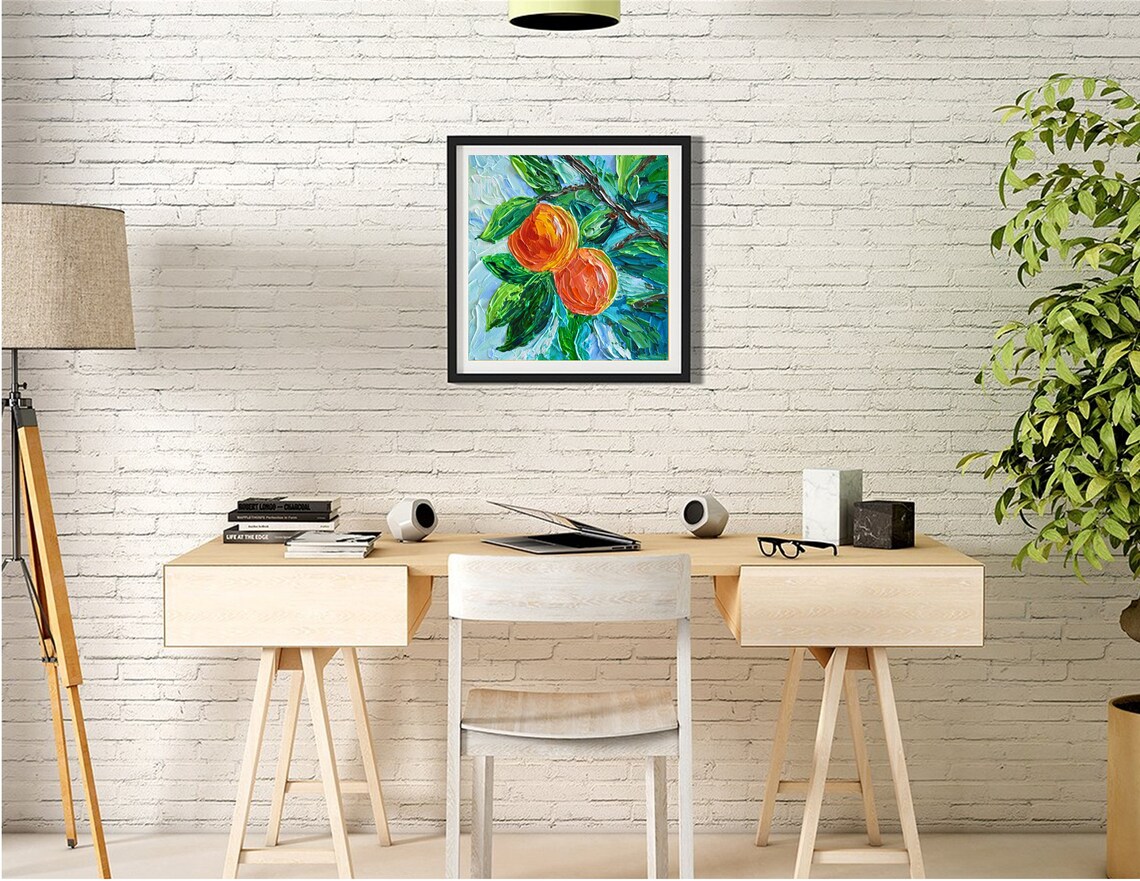 Peaches Botanical Kitchen Wall Art Print, Fruit Decor - Image 3