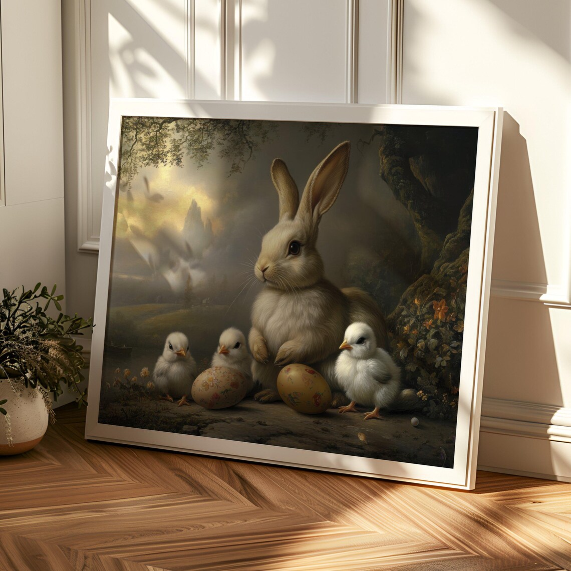 Cute Easter Bunny, Spring Chick Nursery Decor - Image 2