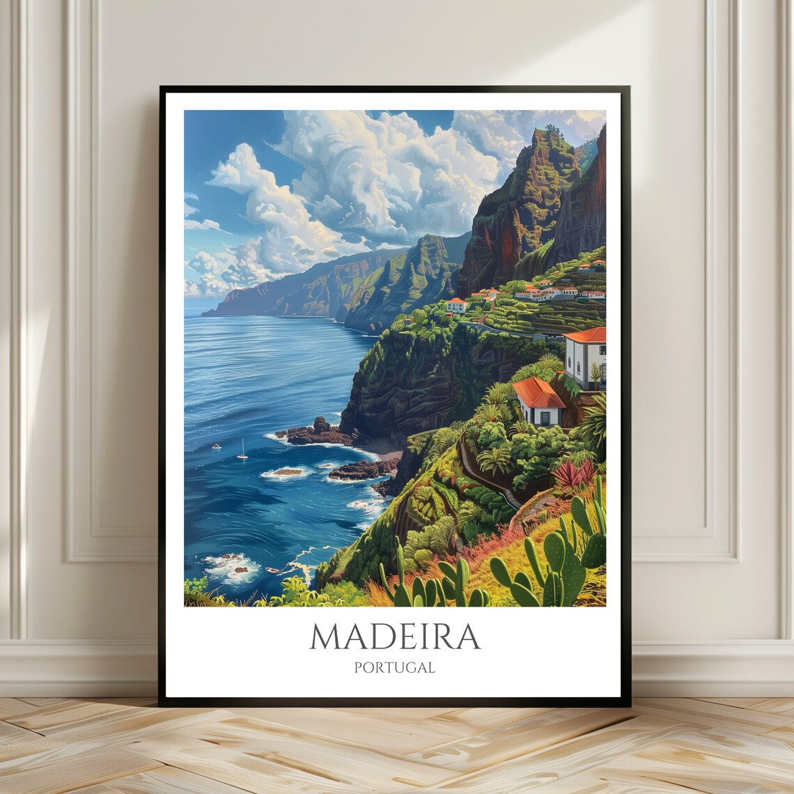 Madeira Travel Poster, Flower Island In The Atlantic
