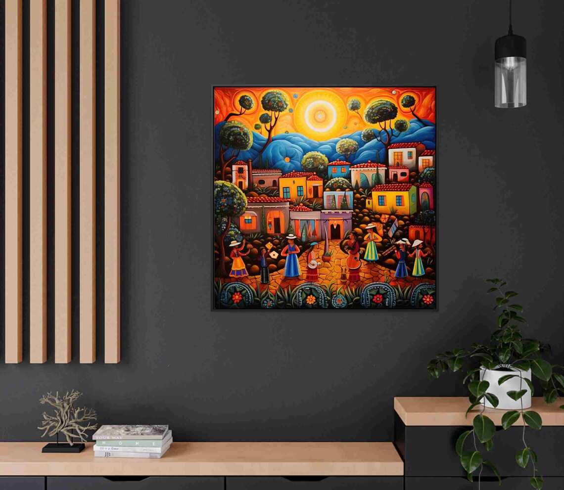 Mexico Folk Art, Oil-Painting Style Art Print - Image 2