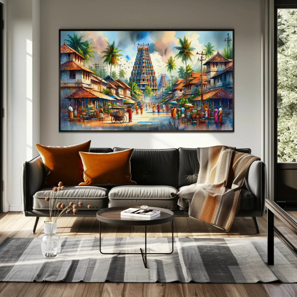 South India Landscape, Traditional Poster Print - Image 2