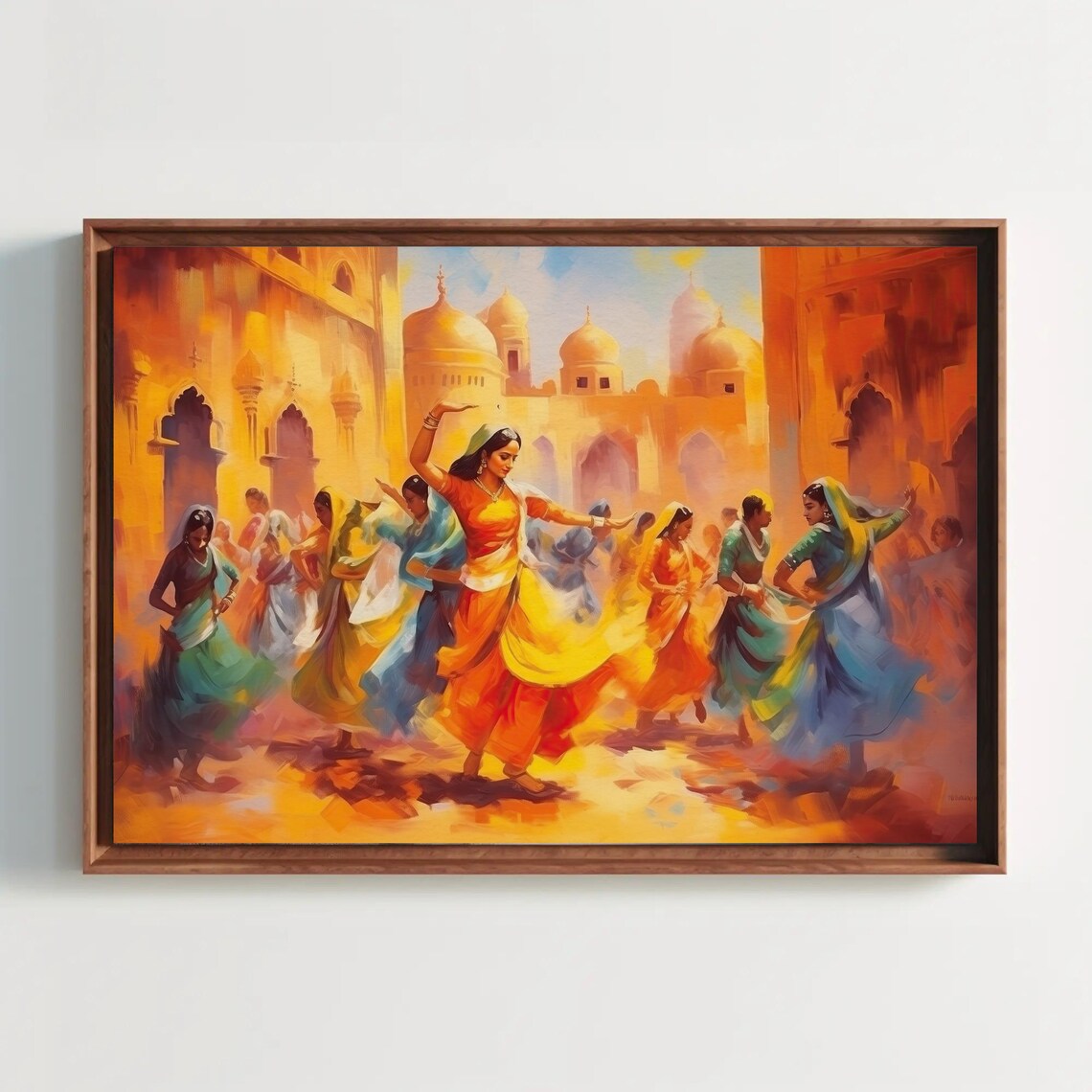 Rajasthani Folk Dance Painting, Indian Home Decor