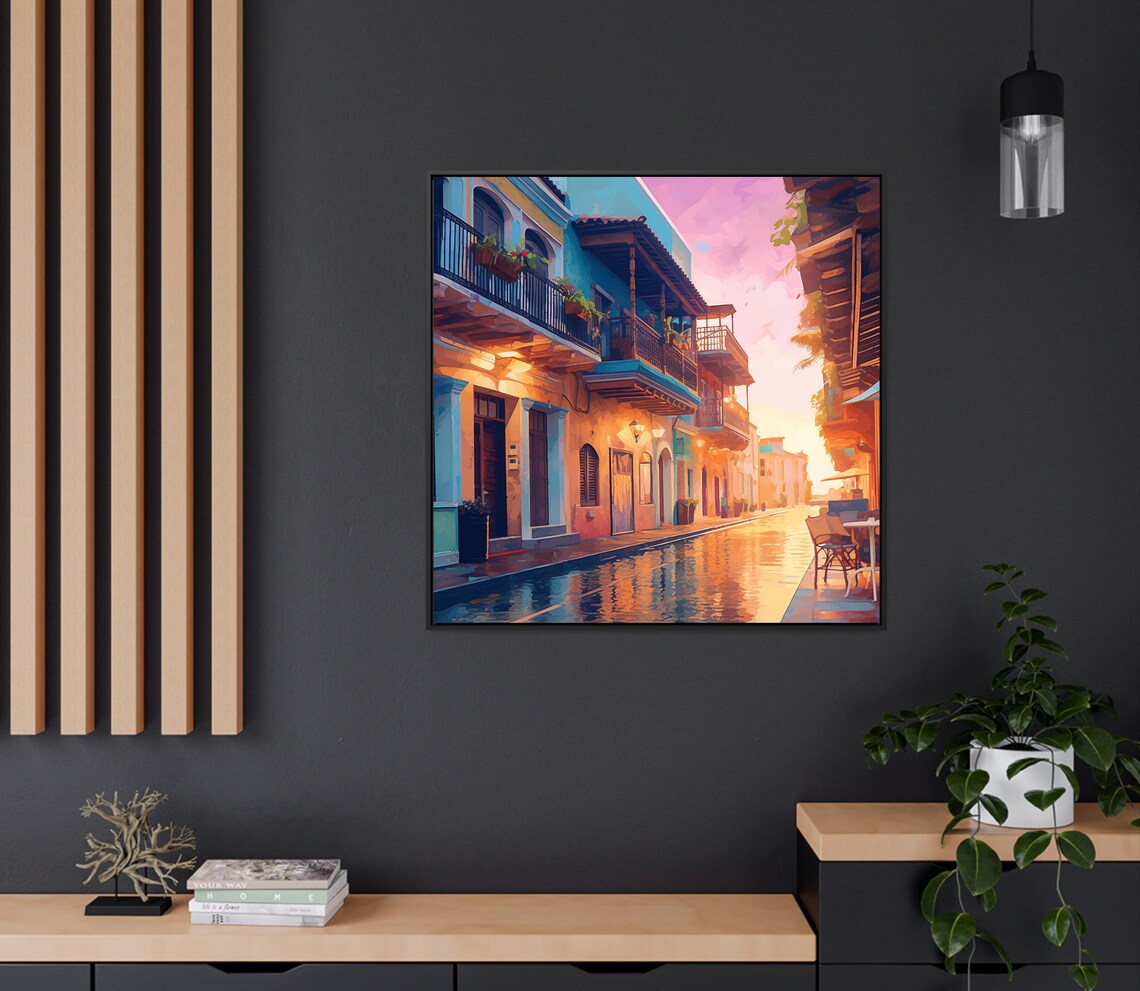 Cartagena Art Deco Travel Poster, Caribbean Colombia - Image 3