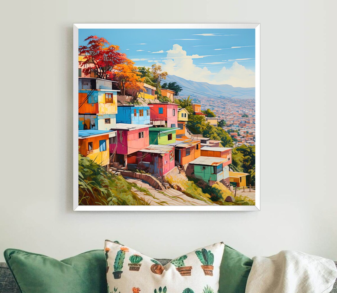 Petionville, Haiti City Travel Poster, Haitian Art - Image 5
