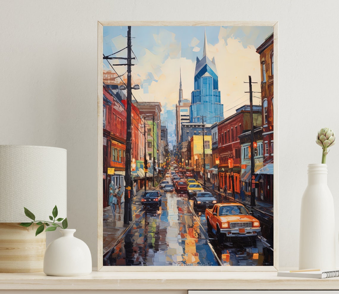 Nashville Wall Art Nashville And Poster Print Nashville Photo Nashville Print Oil Painting Wall Decor