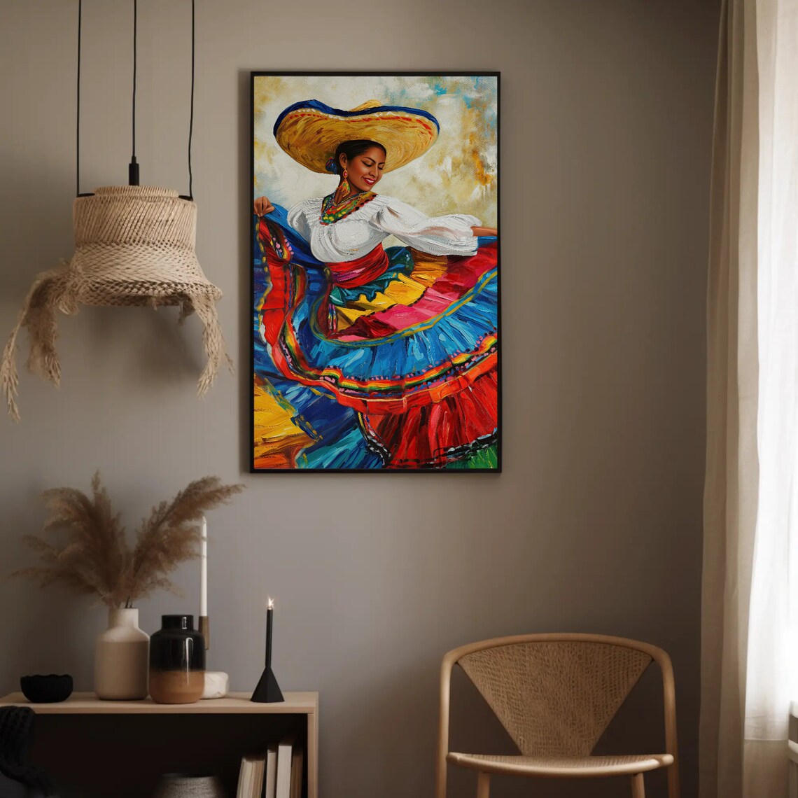 Baile Folklorico Art Print, Mexican Folk Dance - Image 2