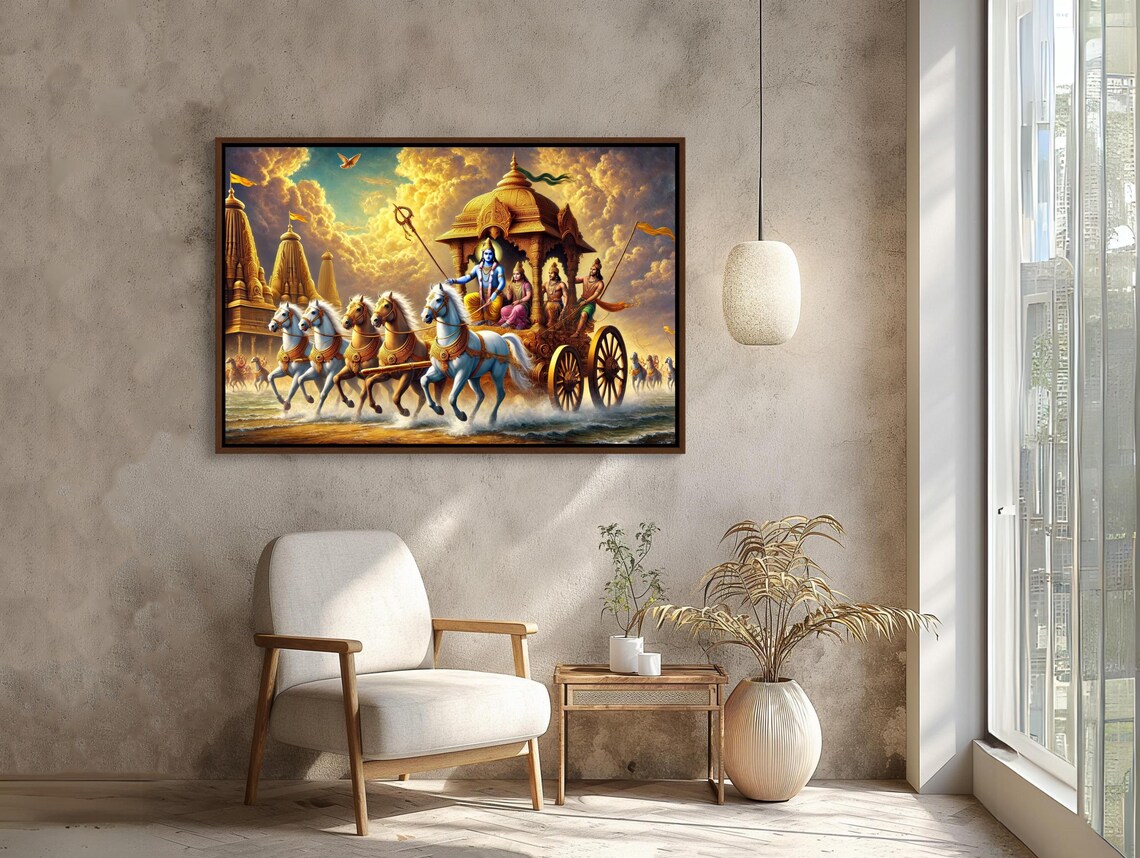 Mahabharata Indian Mythology Art Print, Cultural Decor - Image 4