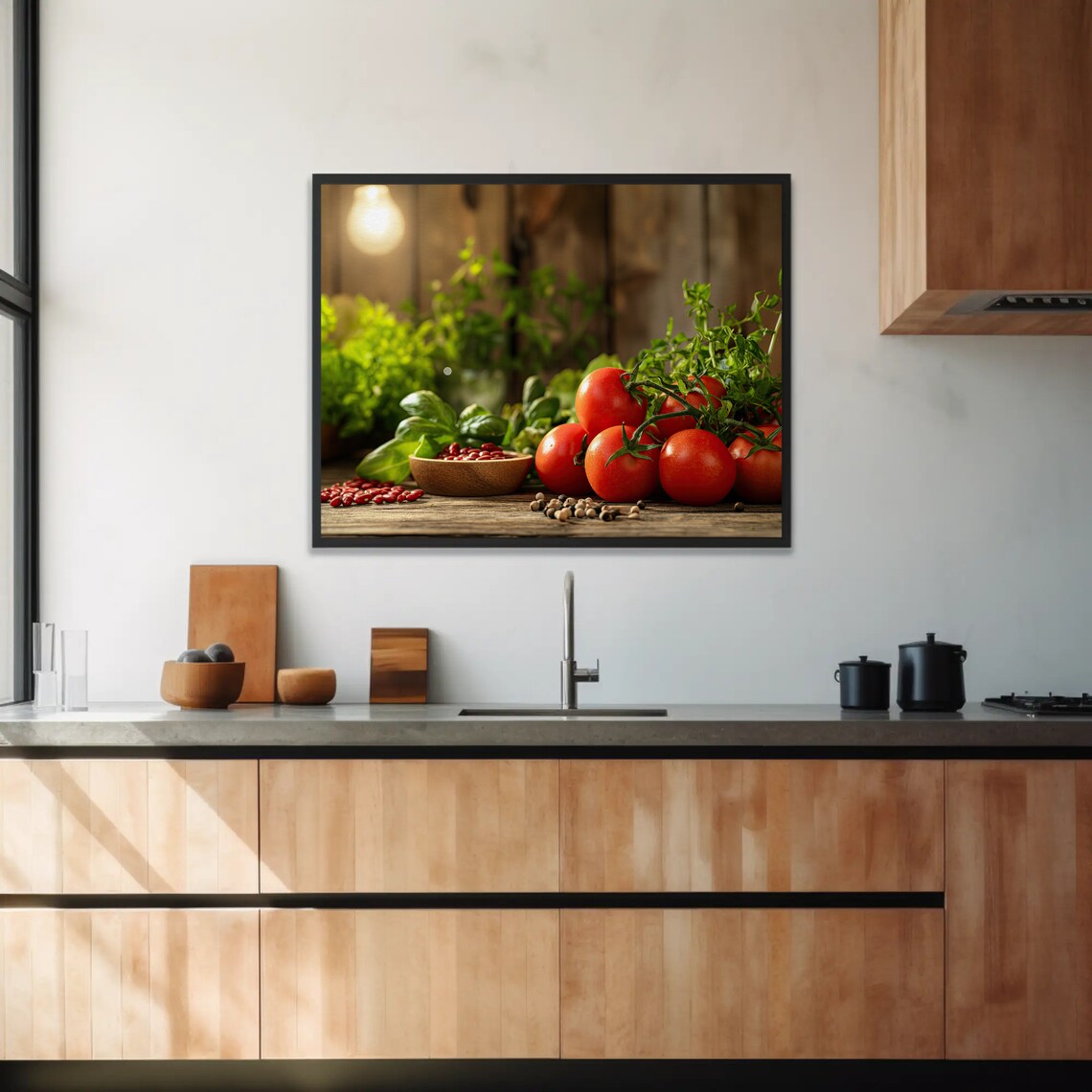 Kitchen Wall Art Tomato Vegetable Decor Ready To Hang Print Restaurant Poster Gift For Her Dinning Room Kitchen Room Decor - Image 3