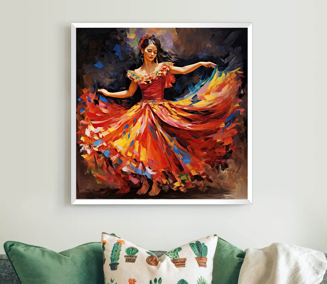 Mexican Jarabe Tapatio Folklorico Folk Dance Art Print - Image 5