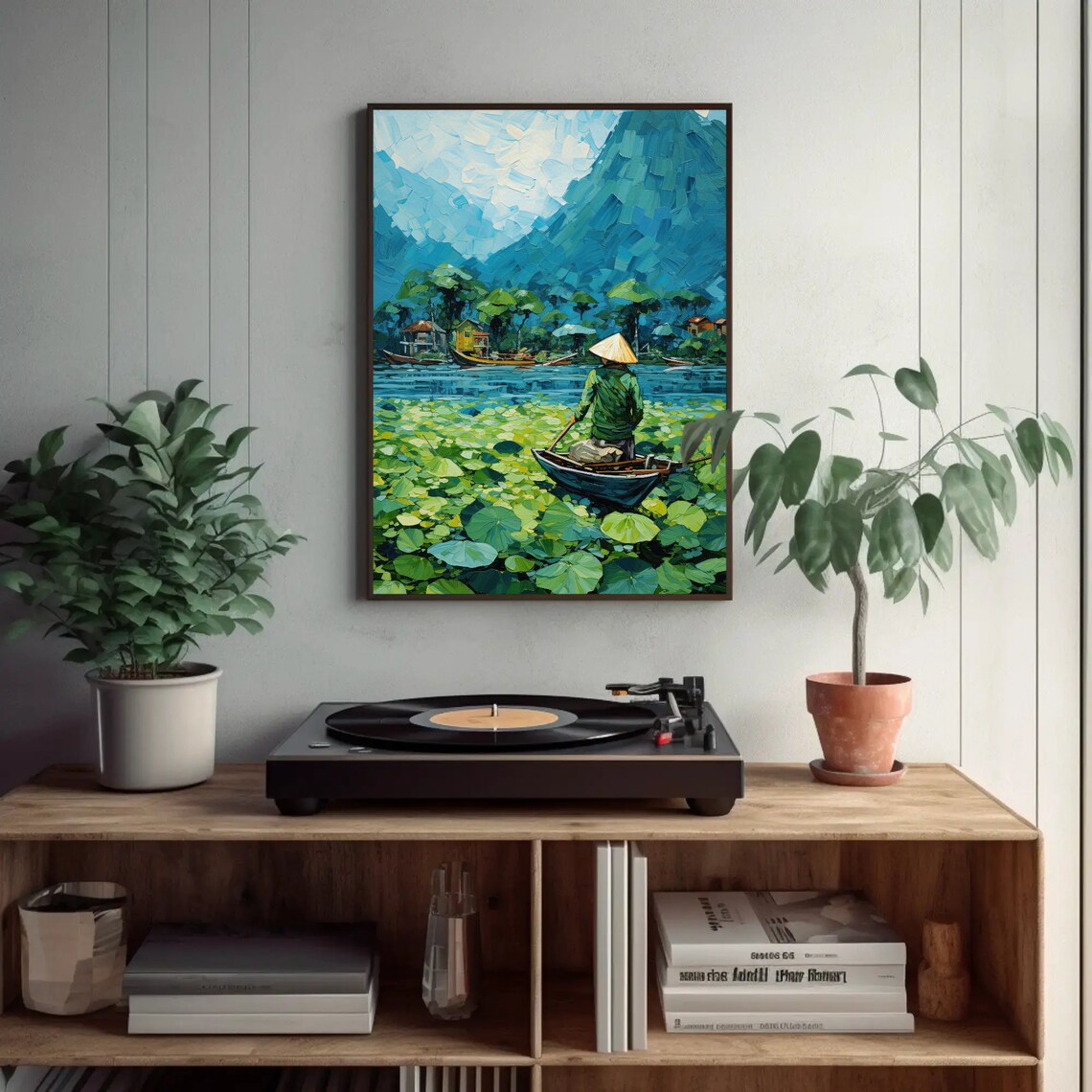 Vietnam River Mountain Landscape Travel Poster - Image 2
