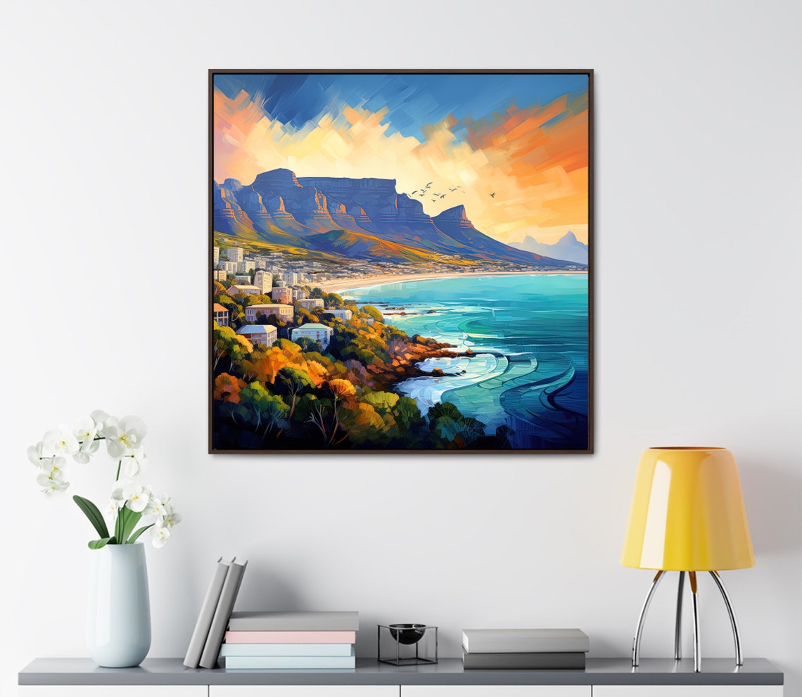 Cape Town South Africa Painting Cape Town South Africa Travel Poster Cape Town South Africa Wall Art Print Cape Town Art Print - Image 3