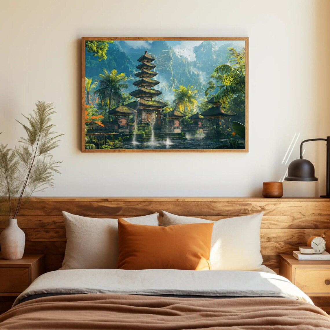 Bali Temple Lake Meru Tower Jungle Indonesia Travel Art Poster - Image 4