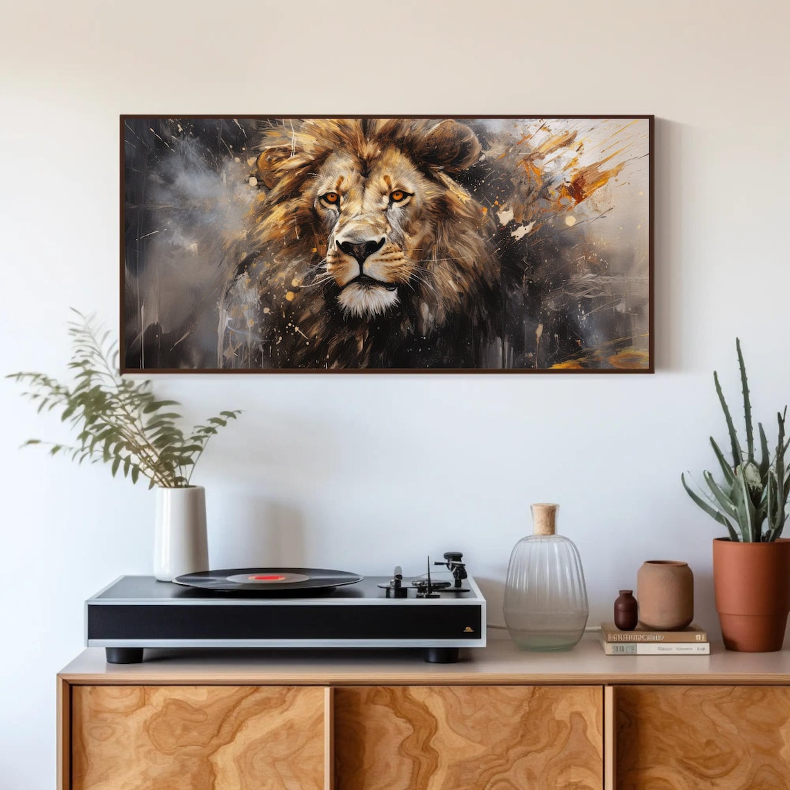 Lion Painting, Animal Wall Art Print for Wildlife Decor - Image 2