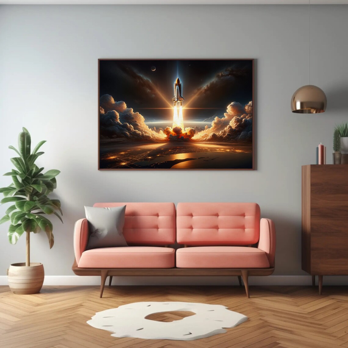 Rocket Liftoff Into The Space, Space Launch Poster - Image 4
