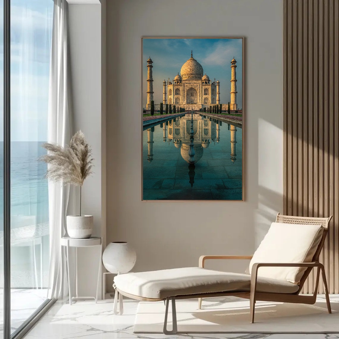Taj Mahal At Sunrise With Reflection Pool India Photo Poster - Image 4